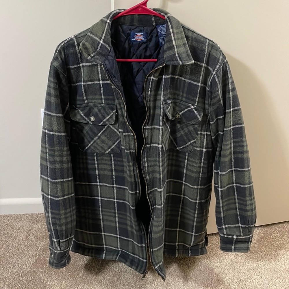 Dickies lined Flannel Zip Up - Size L